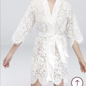 Weddingstar White Lace Bridal Robe